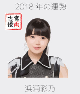2018年のこぶしファクトリーのメンバー「浜浦彩乃」さんを占ってみた