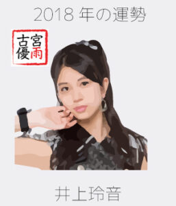 2018年のこぶしファクトリーのメンバー「井上玲音」さんを占ってみた