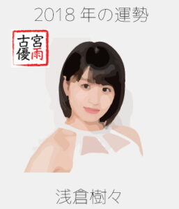 2018年のつばきファクトリーのメンバー「浅倉樹々」さんを占ってみた